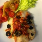 Filetto con pomodorini e olive nere